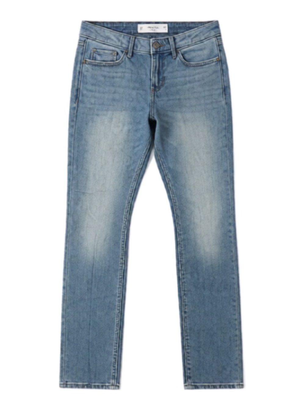 Abercrombie & Fitch Straight Leg Light Wash Jeans: 26R